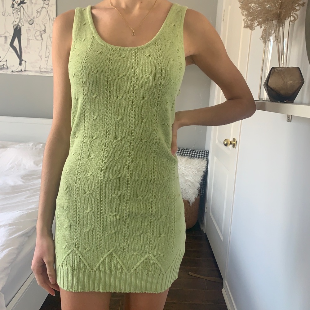 Green Knit Dress